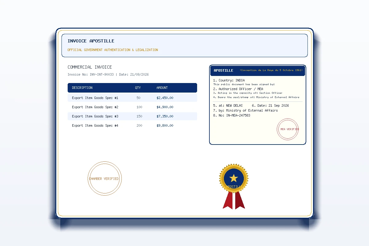 Invoice Apostille - Honey Attestation