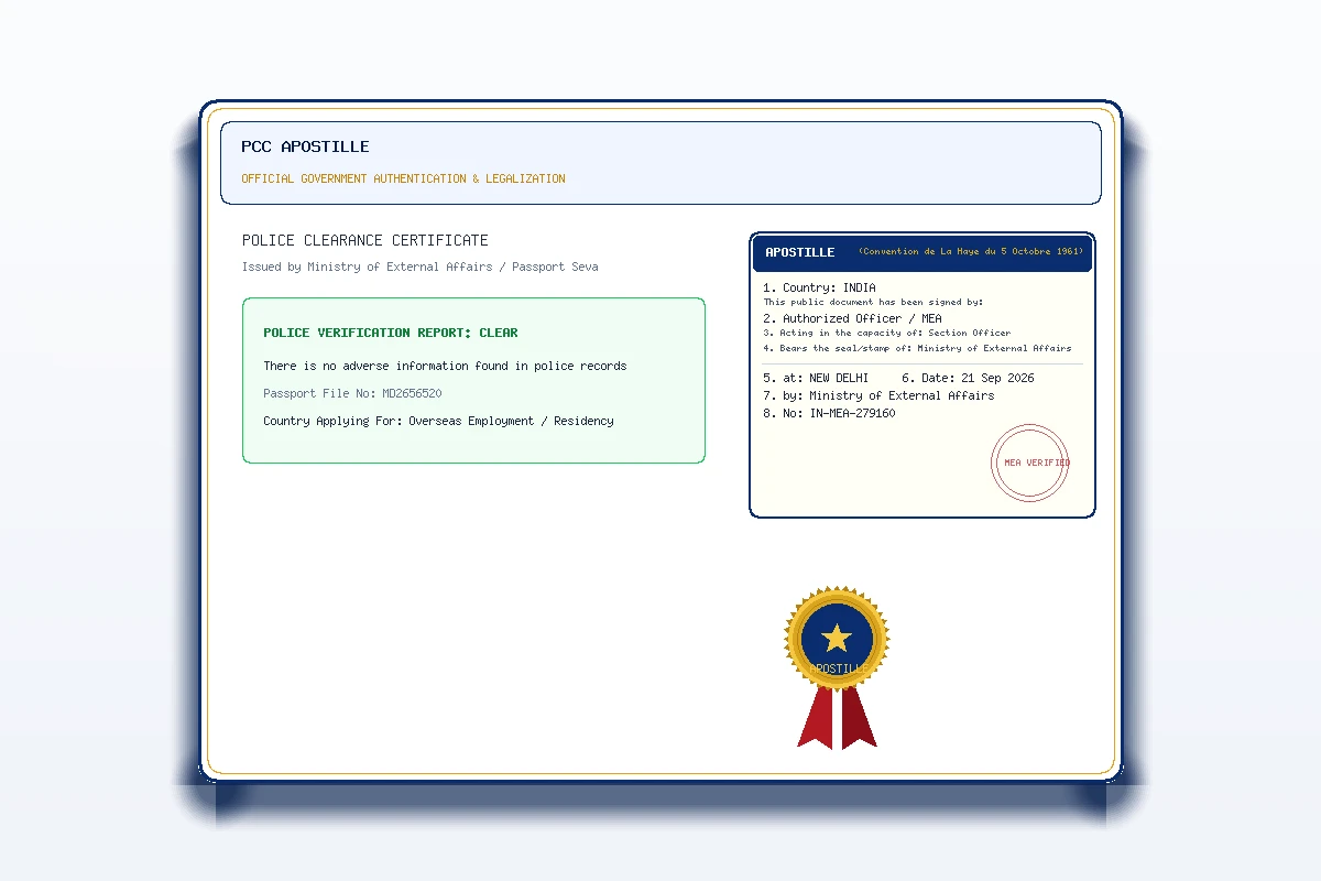 PCC Apostille - Honey Attestation
