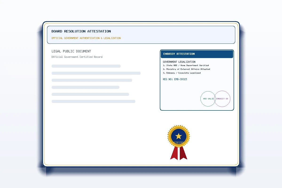 Board Resolution Attestation - Honey Attestation