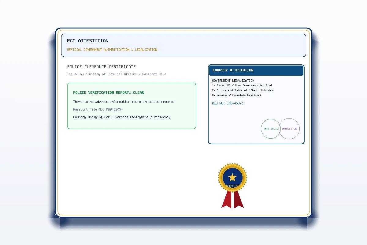 PCC Attestation - Honey Attestation