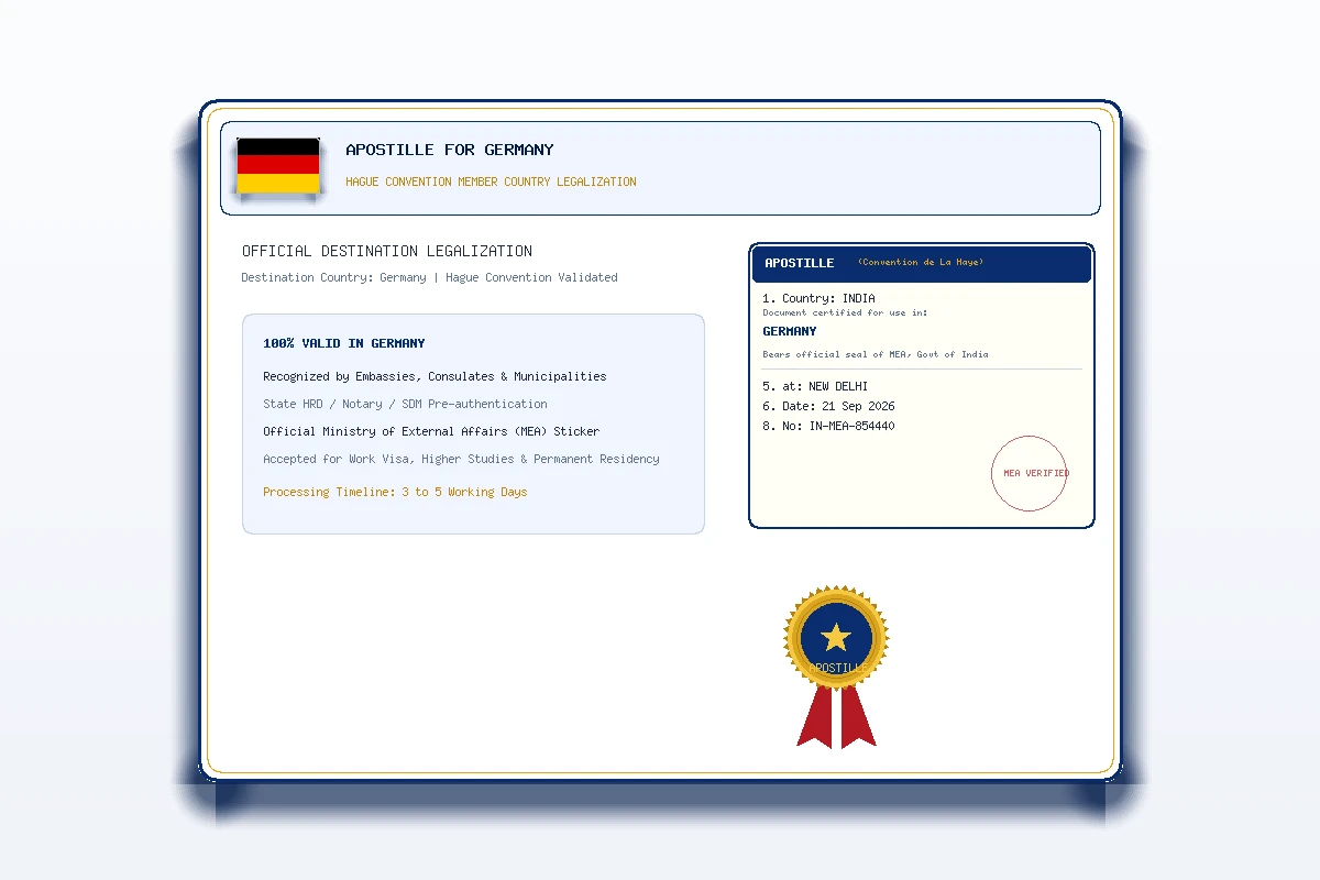 Germany Apostille - Honey Attestation