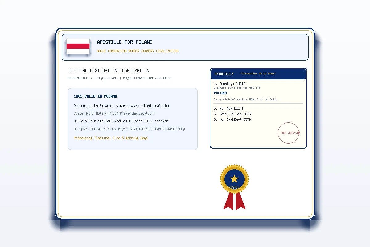 Poland Apostille - Honey Attestation