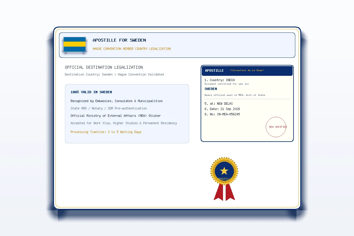 Sweden Apostille - Honey Attestation