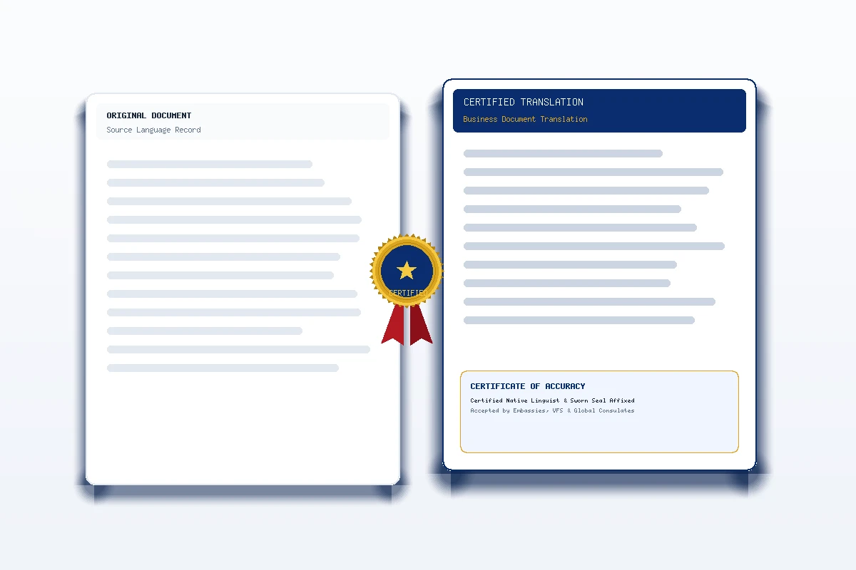 Business Document Translation - Honey Attestation