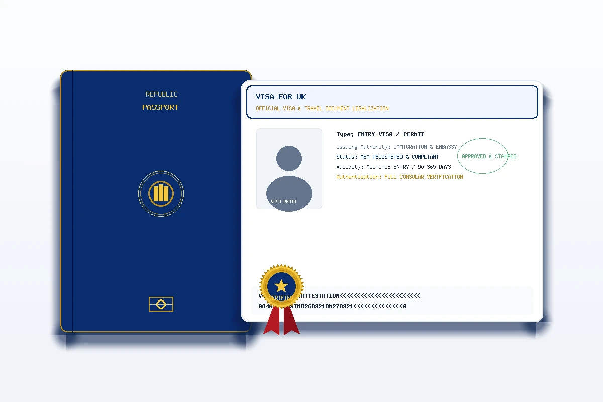 Visa for UK - Honey Attestation